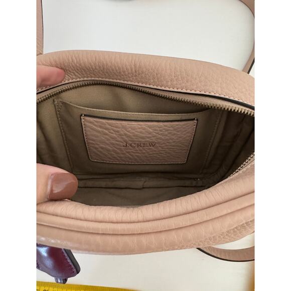 J. Crew Womens Pink Leather Monogrammed Crossbody Medium small Purse - Picture 5 of 8